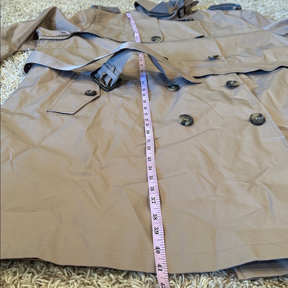 Ralph Lauren Women’s Curve Double Breasted Cotton Blend Trench Coat - Size 3X - Picture 7 of 9